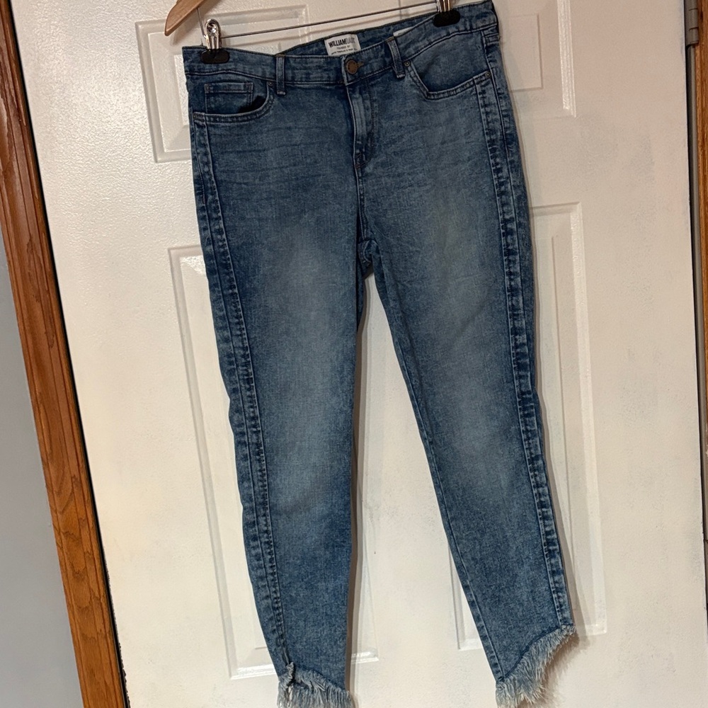 William Rast Distressed Ankle Jeans in Blue